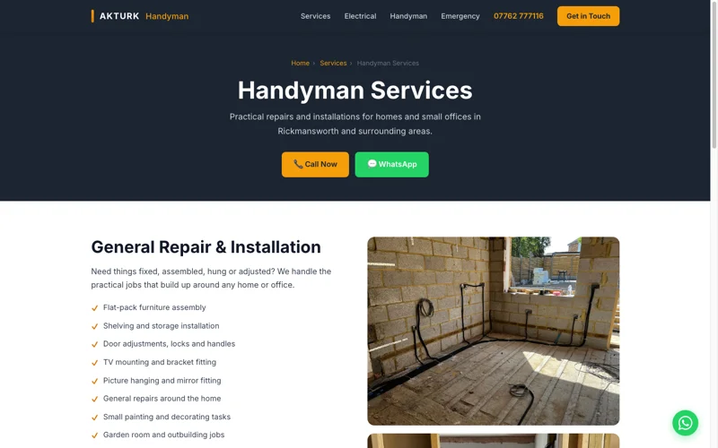 Akturk Handyman Services — Handyman Services page